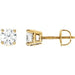 Ladies Natural Diamond Stud Earrings (I3, G-H) — 14K Yellow Gold