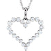 Ladies Natural Diamond Heart Necklace (I1, H-I) — 14K White Gold