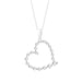 LADIES PENDANT WITH CHAIN 0.50CT ROUND DIAMOND 10K WHITE GOLD