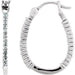 Ladies Natural Diamond Inside-Outside Hoop Earrings (SI, H+) — Platinum