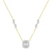 LADIES NECKLACE 1.00CT ROUND/BAGUETTE DIAMOND 14K YELLOW GOLD (SI QUALITY)