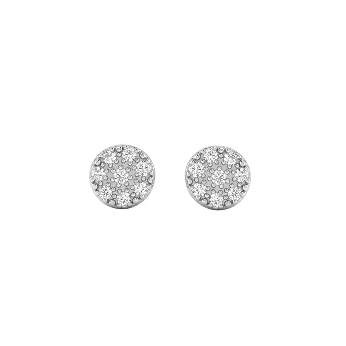 Ladies Sterling Silver 0.05Ct Round Diamond Fashion Earrings  Classic Ladies Diamond Jewelry