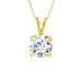 LADIES SOLITAIRE PENDANT 0.15CT ROUND DIAMOND 14K YELLOW GOLD