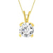 LADIES SOLITAIRE PENDANT 0.15CT ROUND DIAMOND 14K YELLOW GOLD