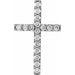 Ladies Natural Diamond Petite Cross Pendant (I1, G-H) — 14K White Gold