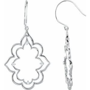 Ladies Natural Diamond Earrings — 14K Yellow Gold