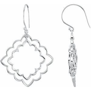 Ladies Natural Diamond Earrings — 14K Yellow Gold