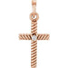Ladies Natural Diamond Cross Pendant (I1, G-H) — 14K Rose Gold