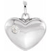 Ladies Natural Diamond Engravable Heart Pendant — Platinum