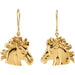 Ladies Natural Diamond Magnificent Lipizzaner Earrings — 14K Yellow Gold