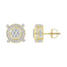 LADIES STUD EARRINGS 0.50CT ROUND DIAMOND 10K YELLOW GOLD