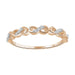 LADIES STACKABLE BAND 0.05CT ROUND DIAMOND 10K ROSE GOLD
