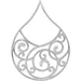 Ladies Natural Diamond Scroll Pendant (I2, G-H) — Sterling Silver