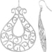 Ladies Natural Diamond Earrings — Sterling Silver