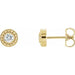 Ladies Natural Diamond Beaded Earrings (I1, G-H) — 14K Yellow Gold