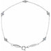 Ladies Natural Diamond Bezel-Set Station Bracelet (I1, H+) — 14K White Gold