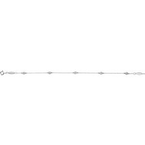 Lab-Grown Diamond Bezel-Set Five-Station Bracelet