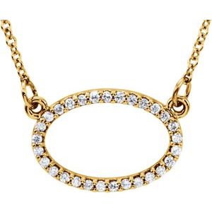 Ladies Natural Diamond Necklace (I1, G-H) — 14K Yellow Gold