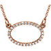 Ladies Natural Diamond Necklace (I1, G-H) — 14K Rose Gold
