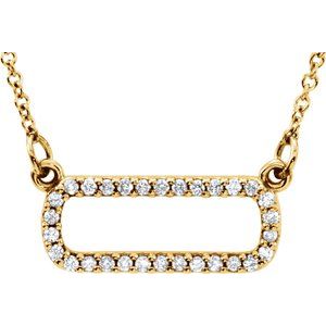 Ladies Natural Diamond Geometric Necklace (I1, G-H) — 14K Yellow Gold
