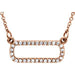 Ladies Natural Diamond Geometric Necklace (I1, G-H) — 14K Rose Gold
