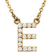 Ladies Natural Diamond Initial E Necklace (I1, G-H) — 14K Yellow Gold