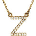 Ladies Natural Diamond Initial Z Necklace (I1, G-H) — 14K Yellow Gold