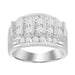 MEN'S BAND 2.00CT ROUND DIAMOND 14K WHITE GOLD