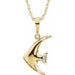 Ladies Natural Diamond Angel Fish Necklace (I1, G-H) — 14K Yellow Gold