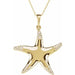 Ladies Natural Diamond Starfish Necklace (I1, G-H) — 14K Yellow Gold