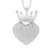 LADIES PENDANT 0.33CT ROUND DIAMOND 10K WHITE GOLD