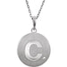 Ladies Natural Diamond Initial C Necklace (I2, G-H) — Sterling Silver