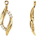 Ladies Diamond Earring Jackets — 14K Yellow Gold