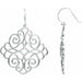 Ladies Natural Diamond Earrings — Sterling Silver