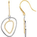 Ladies Natural Diamond Earrings — 14K Yellow Gold & Sterling Silver