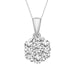 LADIES PENDANT WITH CHAIN 0.33CT ROUND DIAMOND 14K WHITE GOLD (SI QUALITY)