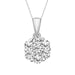LADIES PENDANT WITH CHAIN 0.33CT ROUND DIAMOND 14K WHITE GOLD (SI QUALITY)