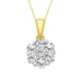 LADIES PENDANT WITH CHAIN 0.33CT ROUND DIAMOND 14K YELLOW GOLD (SI QUALITY)