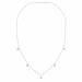 Sterling Silver White 0.25CT Round Diamond Teardrop Necklace For Women In Elegant Diamond Necklace