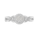 Sterling Silver 0.25Ct Round Diamond Halo Cluster Ring For Women Engagement Promise Ring Gift For Her