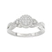 Sterling Silver 0.25Ct Round Diamond Halo Cluster Ring For Women Engagement Promise Ring Gift For Her