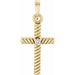 Ladies Natural Diamond Cross Pendant (I1, G-H) — 14K Yellow Gold