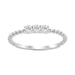 Elegant 0.07Ct Round Diamond Three Stone Ring In Sterling Silver Classic Ladies Jewelry Design