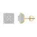 LADIES STUD EARRINGS 1.00CT ROUND DIAMOND 10K YELLOW GOLD