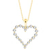 LADIES HEART PENDANT WITH CHAIN 0.75CT ROUND DIAMOND 14K YELLOW GOLD