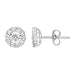 LADIES EARRINGS 0.50CT ROUND DIAMOND 10K WHITE GOLD