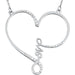 Ladies Natural Diamond Infinity-Inspired Love Heart Necklace (I2, G-H) — Sterling Silver