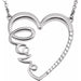 Ladies Natural Diamond Love Heart Necklace (I1, G-H) — Sterling Silver