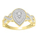 LADIES RING 0.15CT ROUND DIAMOND 10K YELLOW GOLD
