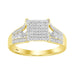 LADIES RING 0.20CT ROUND DIAMOND 10K YELLOW GOLD